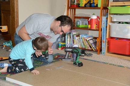 JB helping papa with Lego Table1